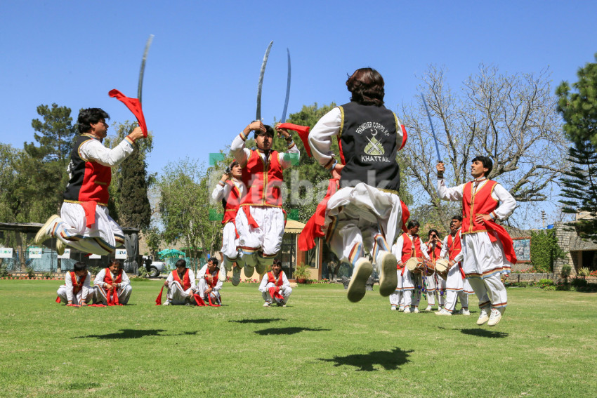 Group of Kalashi people in traditional attire