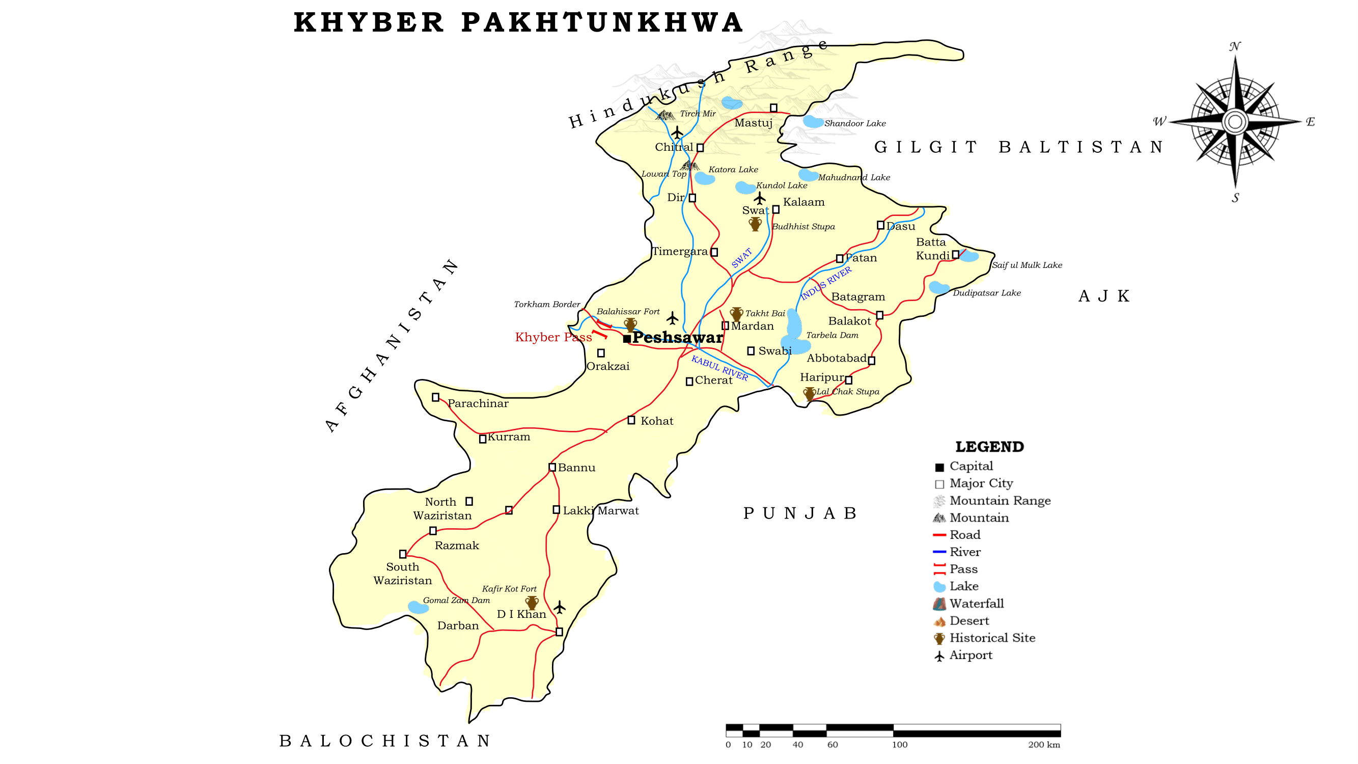 Khyber Pakhtunkhwa Map